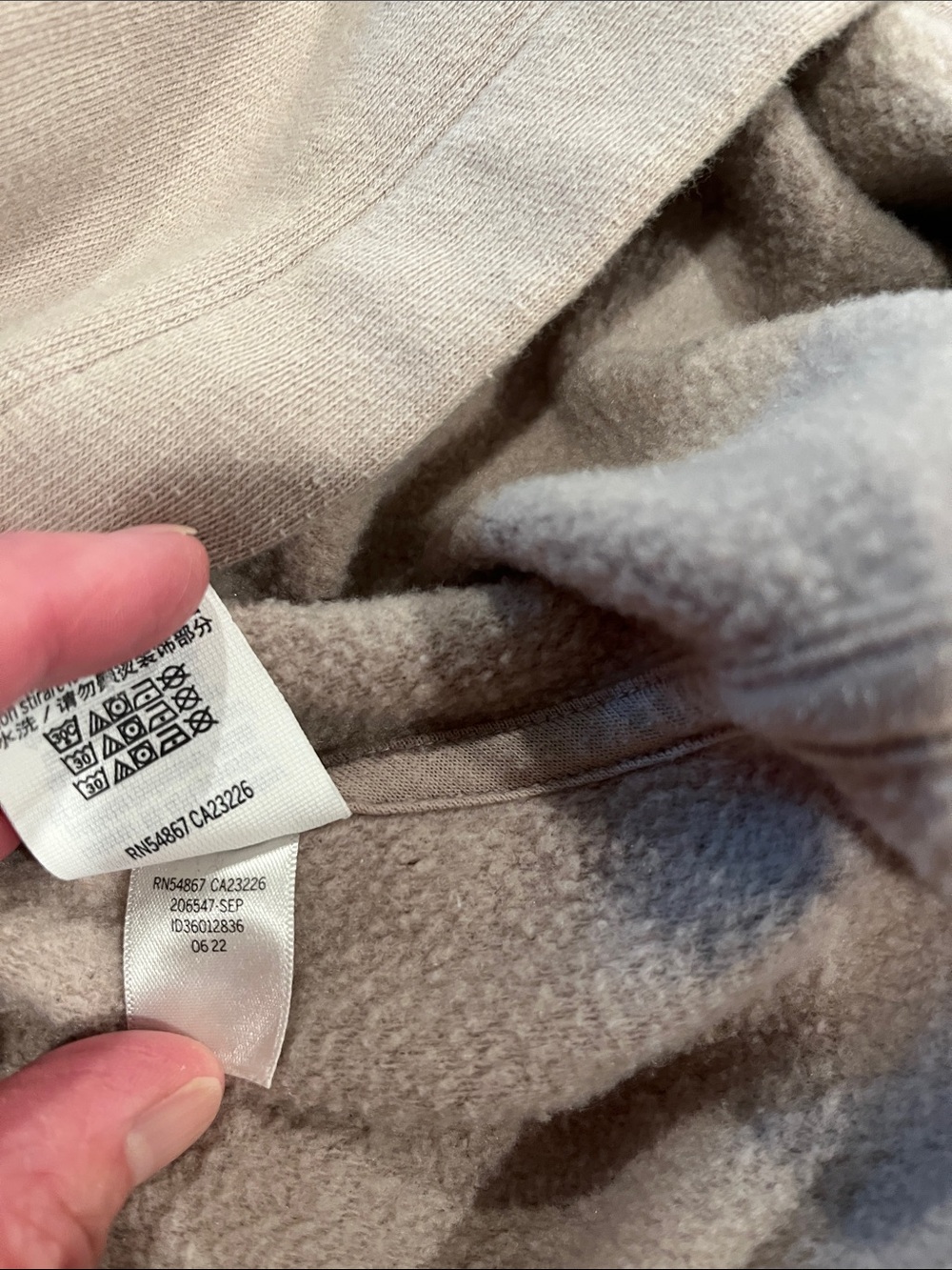 PINK Victoria's Secret Beige Drawstring Hoodie with Sleeve Logo - Picture 6 of 6